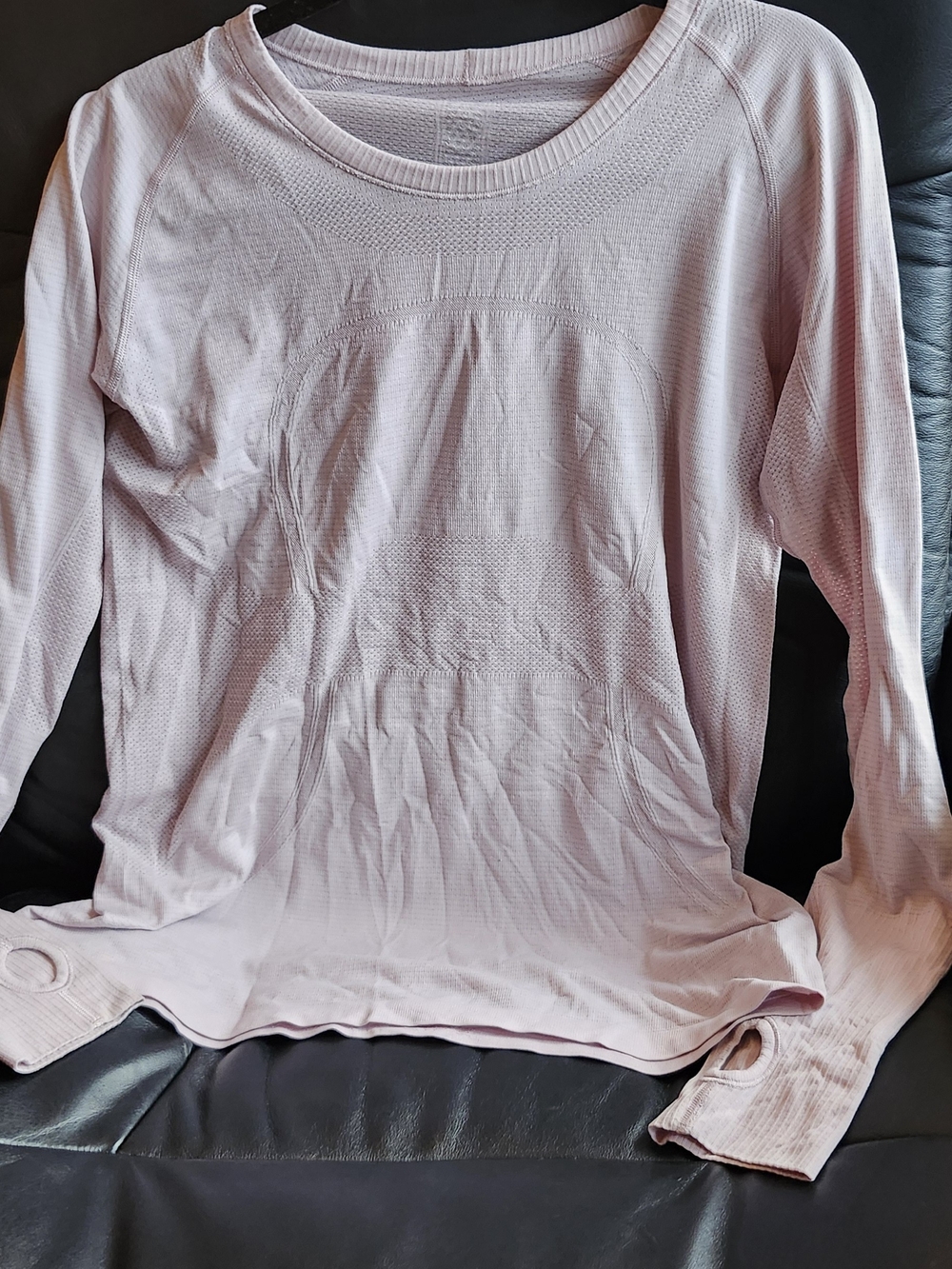 lululemon athletica Light Pink Long-Sleeve Performance Tee